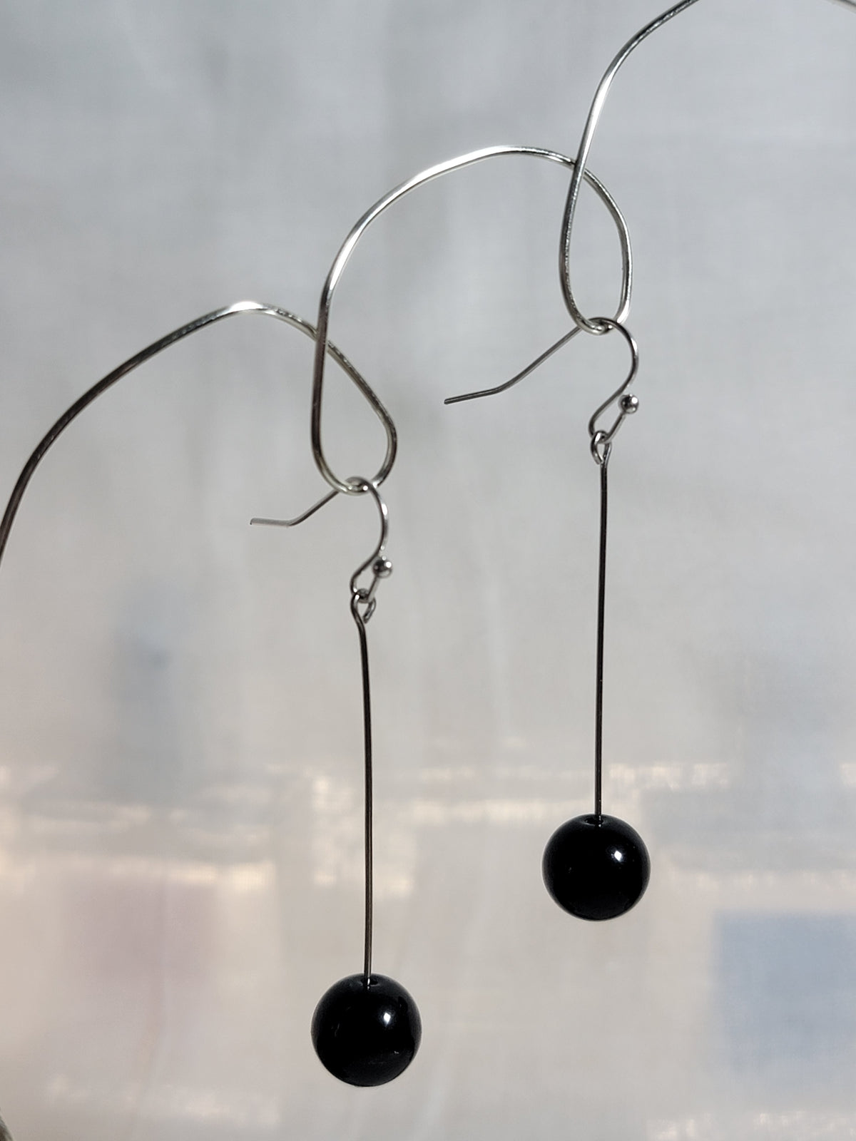 Black Drop Earring