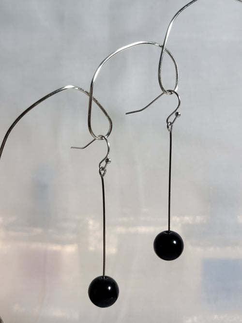 Black Drop Earring